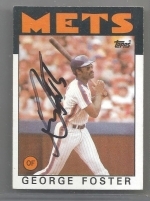 George Foster Autographed Card JSA (New York Mets)